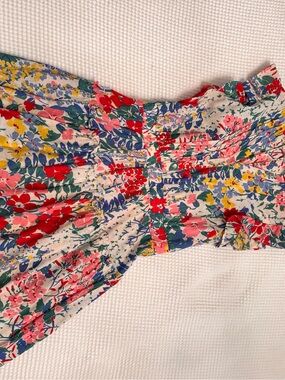 Pinch Floral pleat dress - Red, Pink, Blue, Yellow, Green